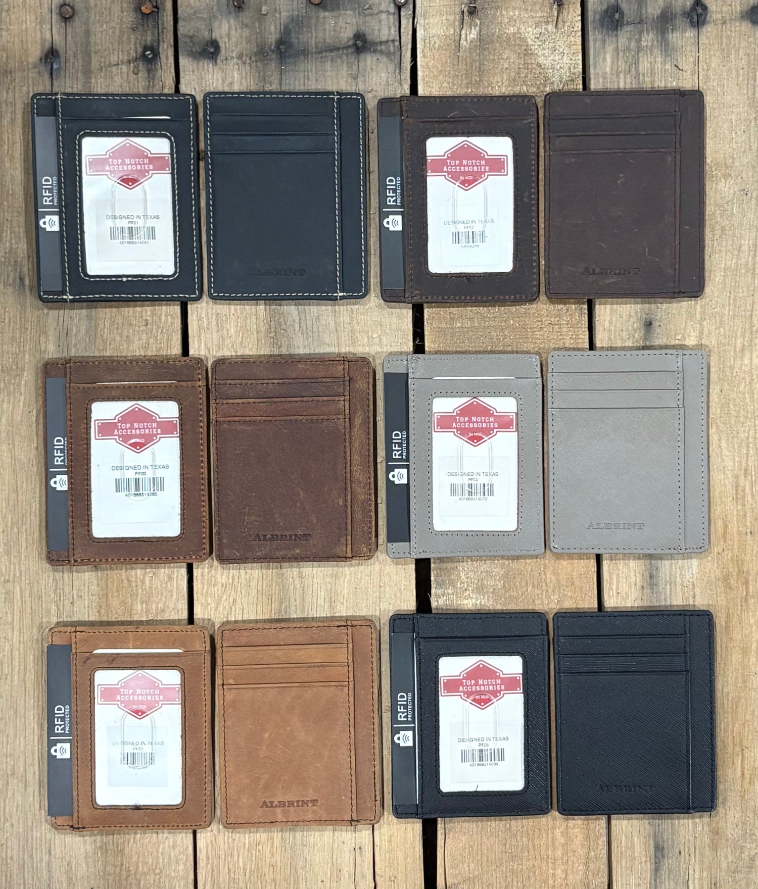 Front Pocket Wallet Fronts and Backs