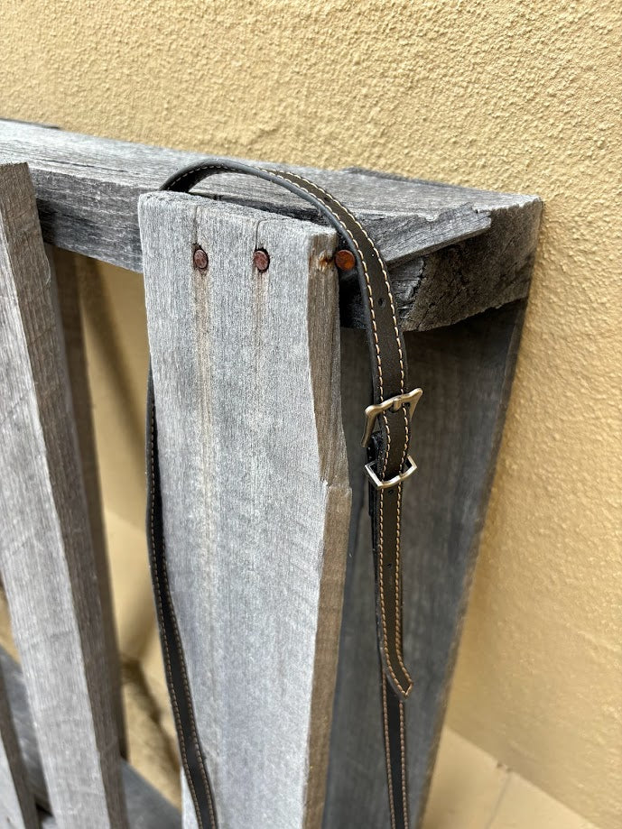 Black leather adjustable strap