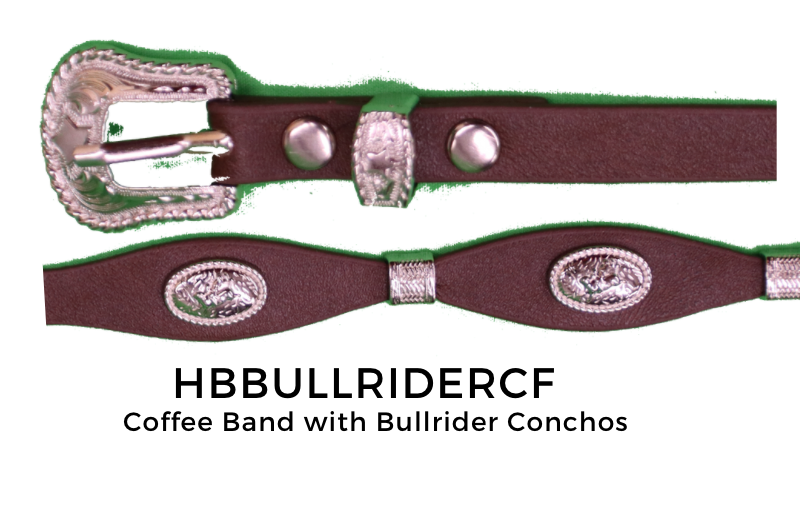 Belt with Bullrider Conchos on a white background